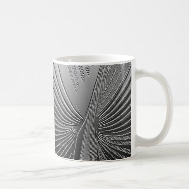 Mug Feuille de palme chromé Art déco (Droite)