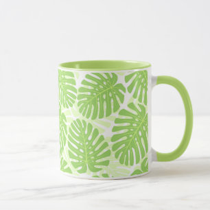 Mug Feuille de plante tropicale - motif de Monstera