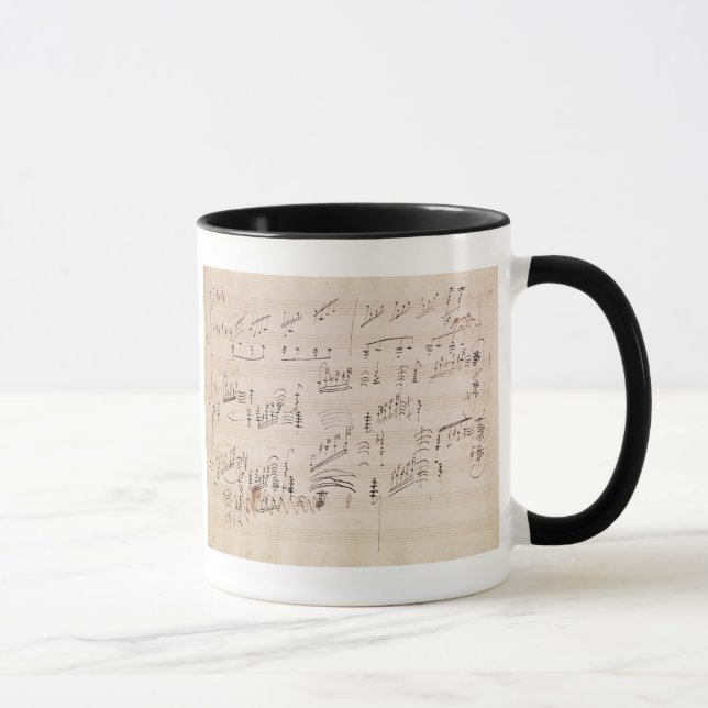 Mug Feuille de score de 'clair de lune Sonata (Droite)