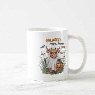 Mug Feuille de taule rétro Halloween Vache fantôme Moo