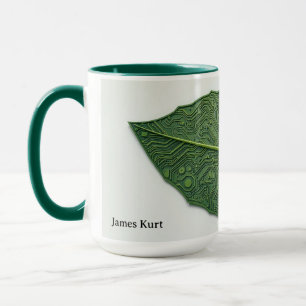 Mug Feuille de technologie verte moderne personnalisée