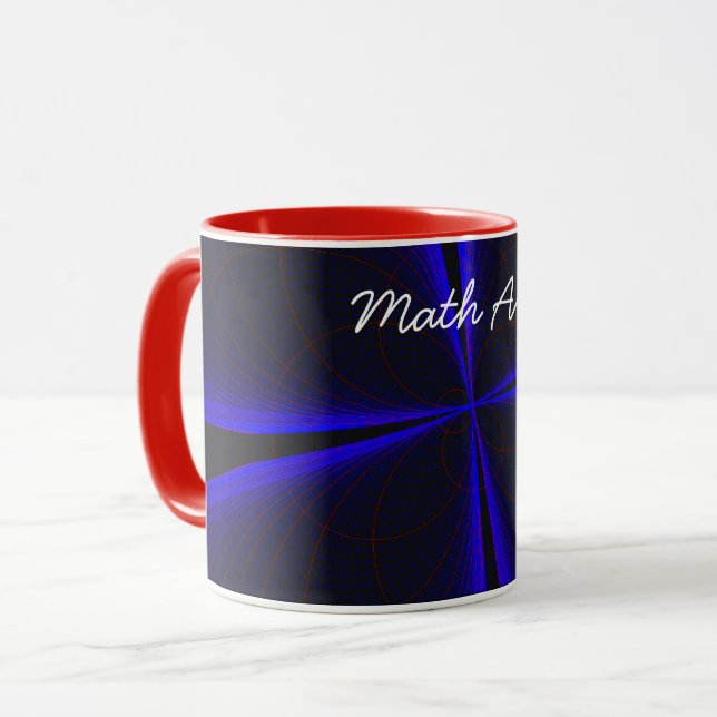Mug Feuille de trèfle bleu Math géométrique Art Café M (Devant gauche)