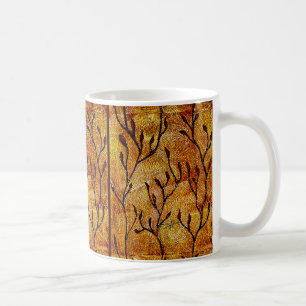 Mug Feuille découpé par main d'art de fibre - tons