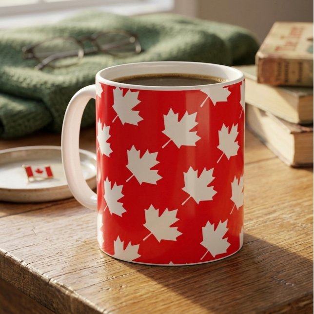 Mug Feuille d'érable canadienne. CANADA. Patriotique.  (Créateur téléchargé)