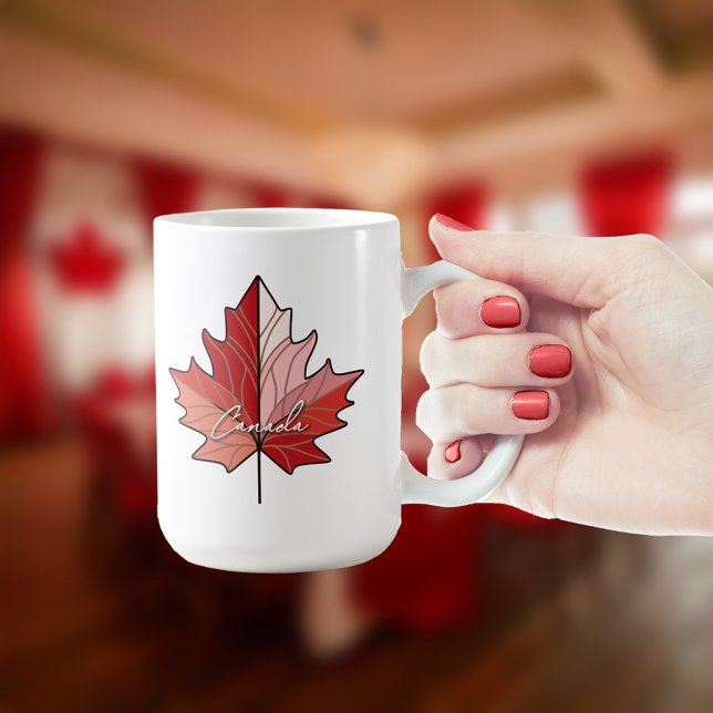 Mug Feuille d'érable canadienne contemporaine ID1071 (Créateur téléchargé)