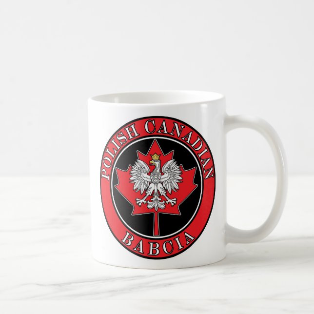 Mug Feuille d'érable canadienne de Pologne Babcia (Droite)
