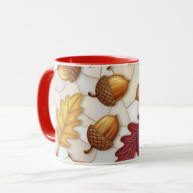 Mug Feuille d'érable d'automne Gland (Devant gauche)