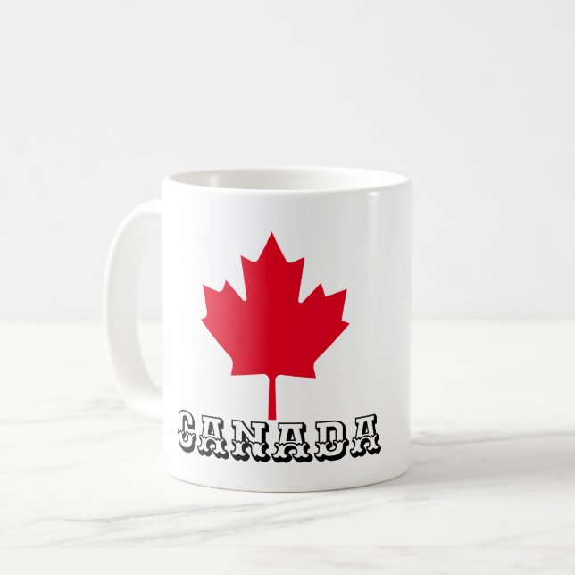MUG FEUILLE D'ÉRABLE DU CANADA - JOURNÉE DU CANADA (Devant gauche)