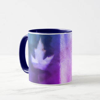 Mug Feuille d'érable Encre naturelle Faite à la main d