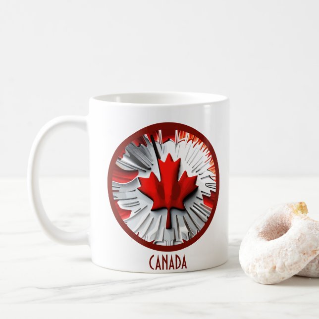 Mug Feuille d'érable modifiée : une innovation canadie (Avec donut)