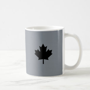 Mug Feuille d'érable noire canadienne gris