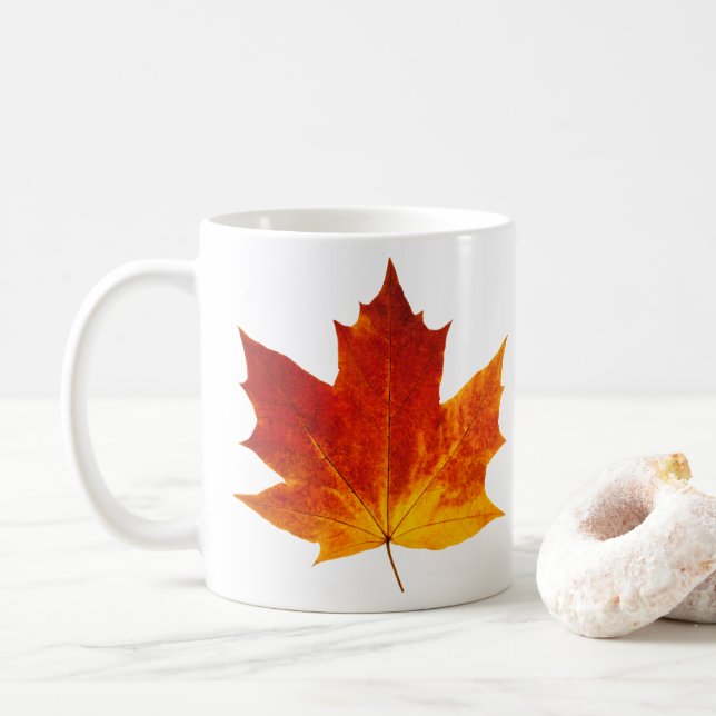 Mug Feuille d'érable rouge (Avec donut)