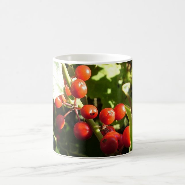 Mug Feuille et baies rouges, Noël (Centre)