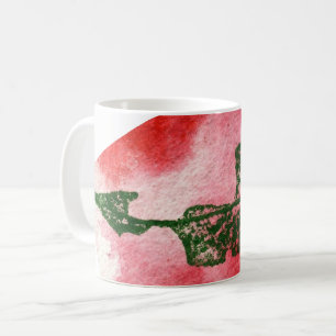Mug Feuille nature Imprimer le cerisier sauvage vert s
