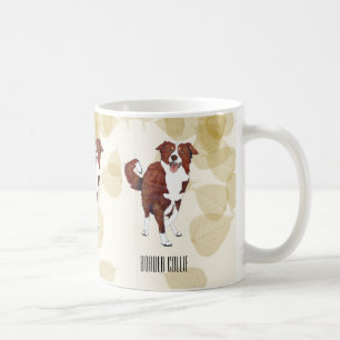 Mug Feuille rouge de border collie Tan