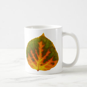 Mug Feuille vert orange et jaune d'Aspen #1