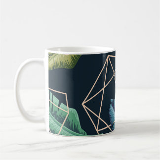 Mug Feuilles Abstraits : Ligne Polygonale Sans Couche.