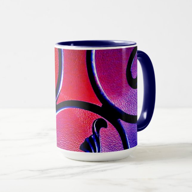 Mug Feuilles arc-en-ciel (Devant droit)