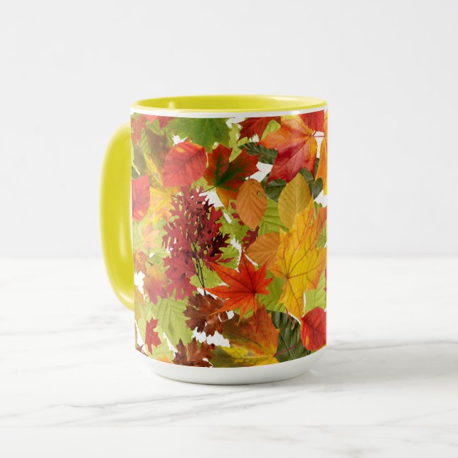 Mug Feuilles automnales d'automne (Devant gauche)