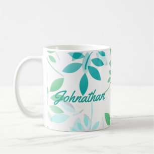 Mug Feuilles bleus verts