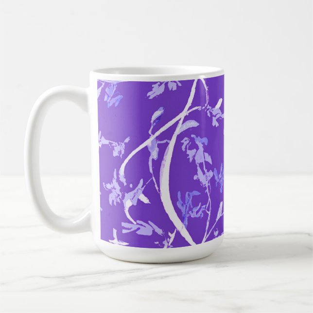 Mug Feuilles Bohème Chic Lavande (Gauche)