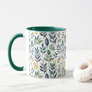 Mug Feuilles botaniques verts