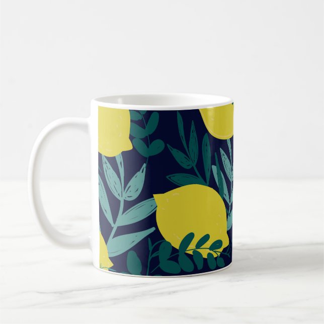 Mug Feuilles citron : arrière - plan d'illustration vi (Gauche)