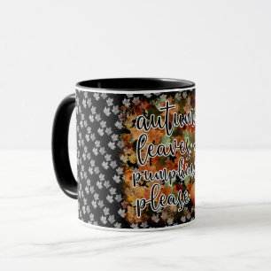 Mug Feuilles Citrouilles d'automne modernes