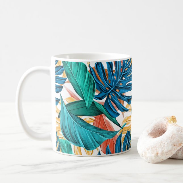Mug Feuilles colorées (Avec donut)