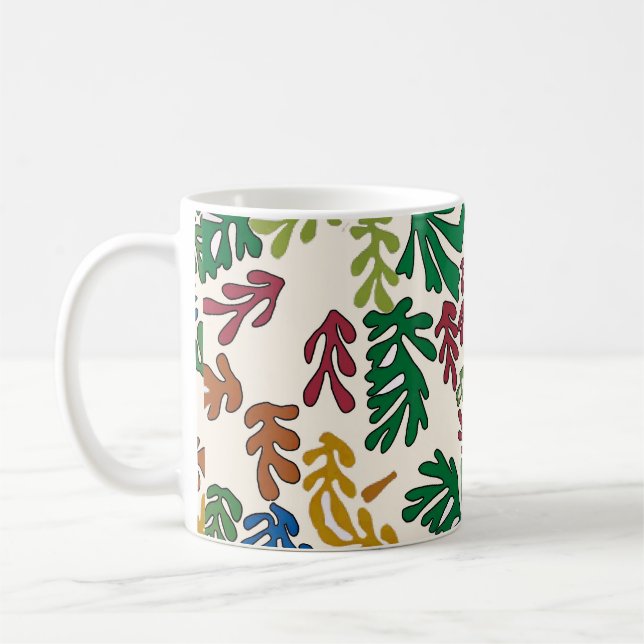 Mug Feuilles colorés, Style MAtisse (Gauche)