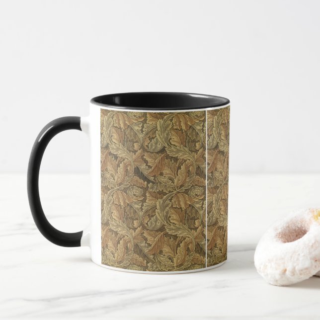 Mug Feuilles d'acanthe par William Morris, textile ant (Avec donut)
