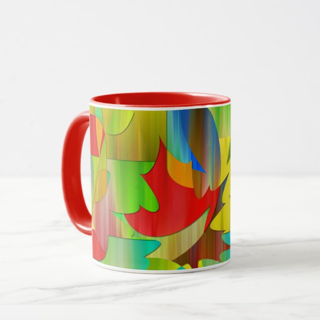 Mug Feuilles d'art de la nature (Devant gauche)