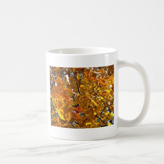 Mug Feuilles d'automne Cadeaux d'or Vêtements Objets d (Droite)