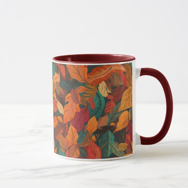 Mug Feuilles d'automne colorées (Droite)