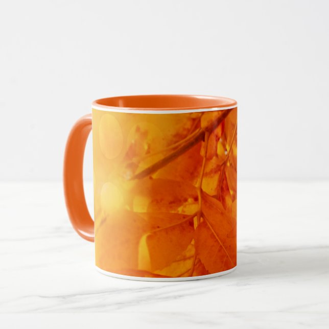 Mug Feuilles d'automne colorées de boue (Devant gauche)
