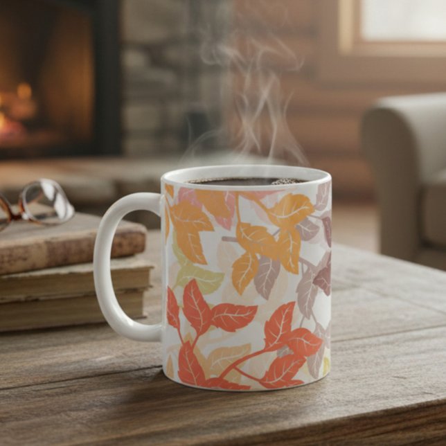 Mug Feuilles d'automne cosy tons chauds (Créateur téléchargé)