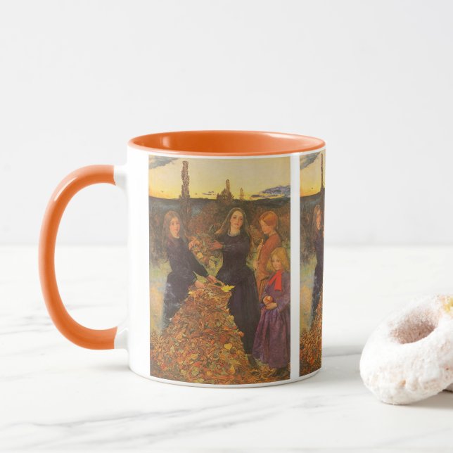 Mug Feuilles d'automne de Sir John Everett Millais (Avec donut)