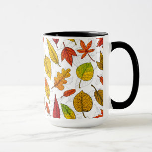 Mug Feuilles d'automne en blanc