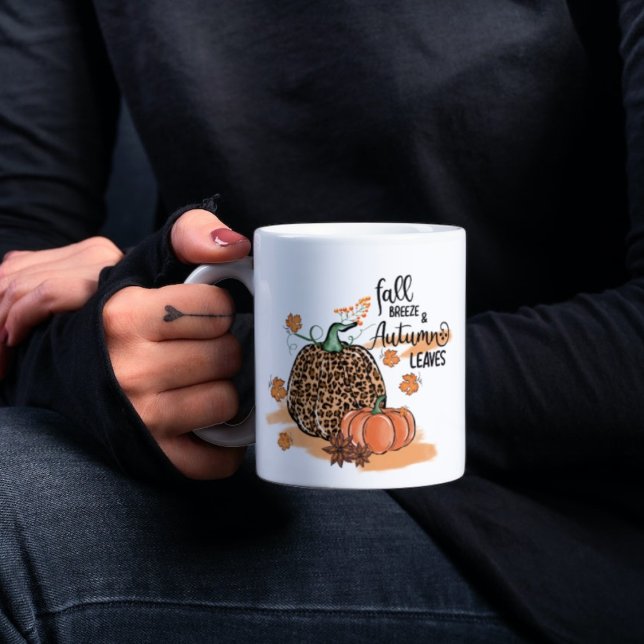 Mug Feuilles d'automne et bouchons Citrouilles (Créateur téléchargé)