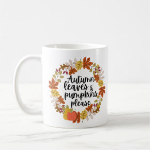 Mug Feuilles d'automne et Citrouille S'il vous plaît