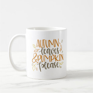 Mug Feuilles d'automne et Citrouilles S'il vous plaît 