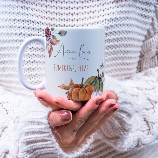 Mug Feuilles d'automne et Citrouilles S'il vous plaît  (Créateur téléchargé)