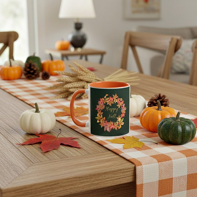 Mug Feuilles d'automne et coccinelles avec texte perso (Créateur téléchargé)