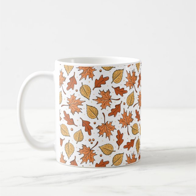 Mug Feuilles d'automne et Motif d'Acorns (Gauche)