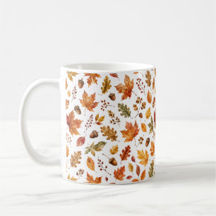 Mug Feuilles d'automne Gland Nature Botanique Jardin d
