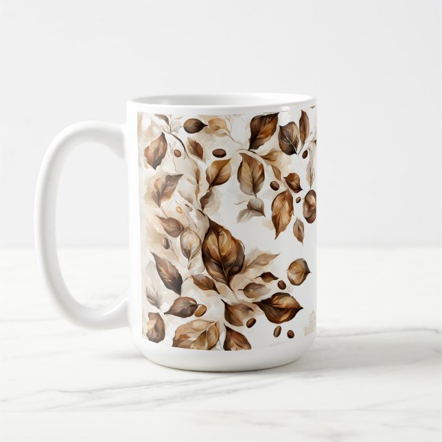 Mug Feuilles d'automne - Les accros du café (Gauche)