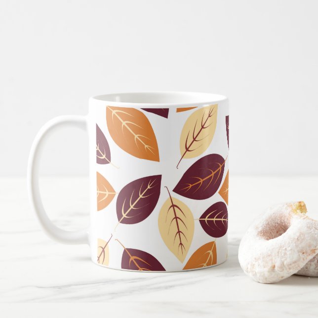 Mug Feuilles d'automne simples (Avec donut)