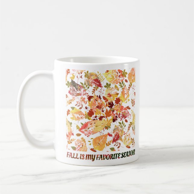 Mug Feuilles d'automne : Tee graphique saisonnière (Gauche)