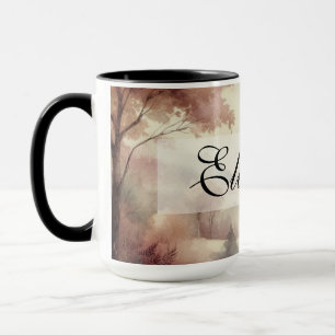 Mug Feuilles d'automne vintage Décor couleurs neutres