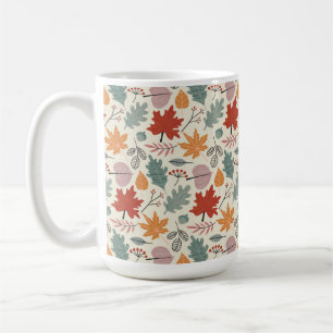 Mug Feuilles d'automne vintage et Motif Acorns